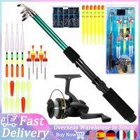 Fishing Rod and Reel 127pcs Tackle Set Telescopic Pole with Spinning Hooks Accessories