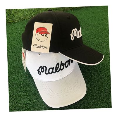 หมวกกอล์ฟกอล์ฟ MALBON สไตล์เกาหลีผ้าหมวกบังแดดแห้งเร็วหมวกบังแดดกีฬาดวงอาทิตย์หมวกหมวกชาวประมงพอดี