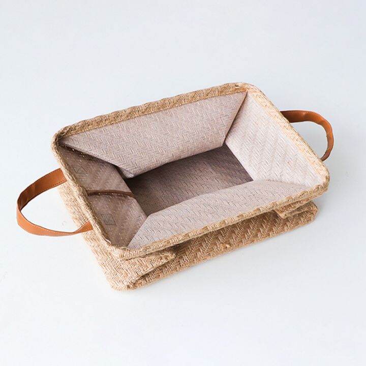 foldable-storage-basket-jute-storage-box-simple-clothing-storage-basket-collapsible-box