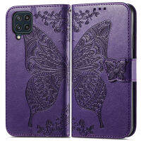 3D Emboss Butterfly Wallet Funda for Samsung Galaxy M22 2021 Flip Case Luxury Leather 360 Protect Armor Samsung M 22 Phone Cover