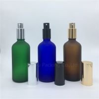 Travel Bottle 100ml Amber Blue Green Transparent Frosted Glass Bottle With sprayer 100cc Perfume Bottle Spray Bottles