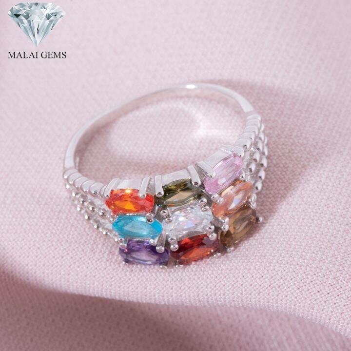 malai-gems-แหวนเพชร-เงินแท้-925-เคลือบทองคำขาว-ประดับเพชรสวิส-cz-รุ่น-151-r18329-แถมกล่อง-แหวนเงินแท้-แหวนเงิน-แหวน