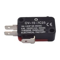 OV 15 1C25 Limit On Off For 15A 1/2HP 125 250VAC 0.6A125VDC 0.3A250VDC Foot Micro Switch