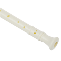 4X Students Off White Plastic 8 Holes Flute Recorder W Cleaning Stick