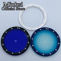 hot【DT】 Miuksi 28.5mm black blue white transparent dial plastic movement bezel fit NH35 NH36 NH38 NH39 NH70 NH72