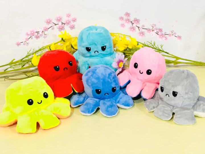 Octopus Reversible Plush Toy. A Plush Toy That Changes Emotions And ...