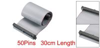 Uxcell Idc Flat Ribbon Cable Fc/fc Connector A-Type ความยาว30ซม. สีเทา50pin