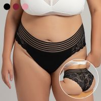 ；【‘；- 3Pcs Floral Lace Panties Plus Size Womens Underwear Transparent  Lingerie Seamless Pantys Low-Waist Female Briefs Intimates