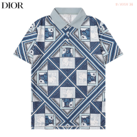 【high quality】  D&amp;or x Kenny Scharf Diamond Printed Polo Shirt Creative Summer Fashion