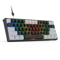 【แบรนด์ Haweel 】คีย์บอร์ดแบบกลไก RGB แบบมีสาย RGB 61ปุ่มแบบ F3261ประเภท C แบบร้อน