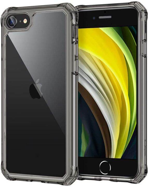 air-armorออกแบบมาสำหรับiphone-se-2020-เคส-iphone-8-เคส-ดูดซับแรงกระแทก-ป้องกันรอยขีดข่วน-การป้องกันเกรดทหาร-โพลีคาร์บอเนตแข็ง-กรอบโพลิเมอร์ที่ยืดหยุ่นสำหรับiphone-se-2020-8