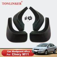 TONLINKER บังโคลนรถสำหรับ Chery M11 A3 2010-2016บังโคลนที่ปัดโคลนบังโคลนรถ4ชิ้นอุปกรณ์เสริม