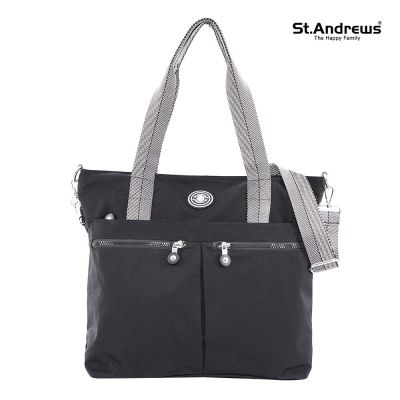 St.Andrews กระเป๋าสะพายทรง Tote มีสายสะพายยาว รุ่น SSH0018 - สีดำ