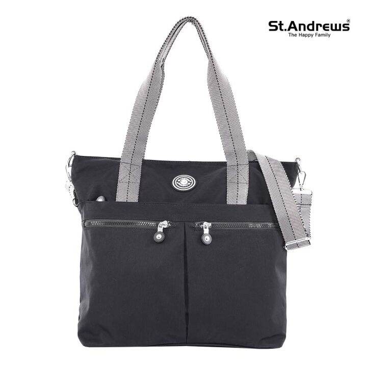 st-andrews-กระเป๋าสะพายทรง-tote-มีสายสะพายยาว-รุ่น-ssh0018-สีดำ