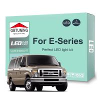 ชุดหลอดไฟเสริมไฟเก๋ง LED สำหรับ Ford E Series 14ชิ้น E250 E150 E350 E450 2004-2010 2012 2013 2014อ่านหนังสือรถยนต์ Canbus