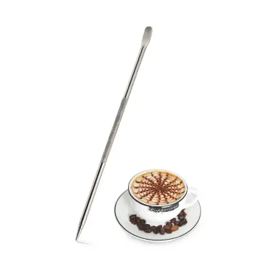 1pc Stainless Steel Coffee Art Pen Coffee Fancy Stitch Barista