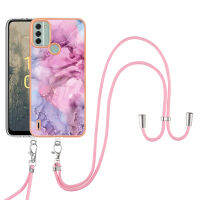 Nokia C31 Lanyard Case, WindCase Pattern Hybrid Bumper Crossbody Strap Lanyard Phone Case for Nokia C31