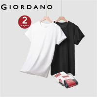 Giordanoผู้ชาย เสื้อยืดคอกลมแขนสั้นผ้าฝ้ายสองแพ็ค Free Shipping 18242011