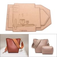 1Set Diagonal Bag Acrylic Kraft Paper Template Handmade Leather Sewing Bucket Bag Drawing Pattern DIY leather Craft Tool