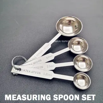 4pcs Measuring Spoons Set, Premium Stainless Steel Metal Spoon Set, Tablespoon and Teaspoon, for Accurate Measure Liquid or Dry Ingredients, for