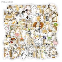 50pcs Kawaii Cat Cartoon Sticker Cute Animal Decals Kids Toys DIY Scrapbook Laptop Stationary Guitar Suitcase Car Sticker