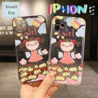 เคสซิลโคนไอโฟนสกรีนลายเด็กหญิง IPhone 6plus 7/8plus Xs XR 11 11pro 12 12 pro 13 13 pro เคสไอโฟนครบรุ่น #454