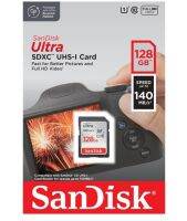 (พร้อมส่ง) Sandisk SD 128GB Ultra Class10 ความเร็ว 140MB/s แซนดิสก์ เมมโมรี่การ์ด เอสดีการ์ด ประกันศูนย์ไทย 10 ปี รุ่น SDSDUNB_128G_GN6IN by MP2002