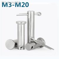 M3-M20 304 Stainless Steel 304 Shaft Flat Head Pins with Hole Positioning Cylindrical Clevis Bolt