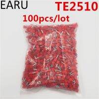 100PCS E Tube TE2510 Type Double Pipe Insulated Twin Cord Cold-press Terminal Block Connector Needle End Multicolor 2X2.5 mm2 Electrical Circuitry  Pa