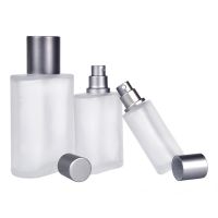 5pcs/lot Frosted 25ml 50ml Glass Empty Perfume Bottles Spray Atomizer Refillable Bottle Scent Case with Travel Size Portable Travel Size Bottles Conta