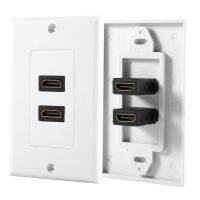 HDMI 2-Ports Wall Face Plate Panel Outlet 1080p Cover Coupler Socket HOT