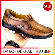 Giày mọi nam - giày lười nam - giày da bò cao cấp