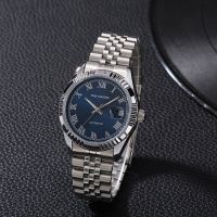 ZZOOI Swiss Automatic Watch Blue Dial Face Steel Bracelet Wristwatch Business Man Waterproof Brand Logo Mechanical Clock Mechanism