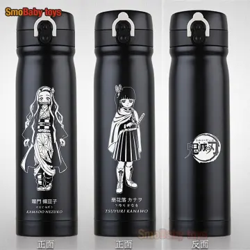 Demon Slayer Stainless Steel Thermos: Japanese Anime Cup with Mug Cover