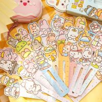 30pcs Kawaii Cartoon Rabbit Ruler Bookmark Reading Book Mark Cute Book Page Marker Stationery Supplies