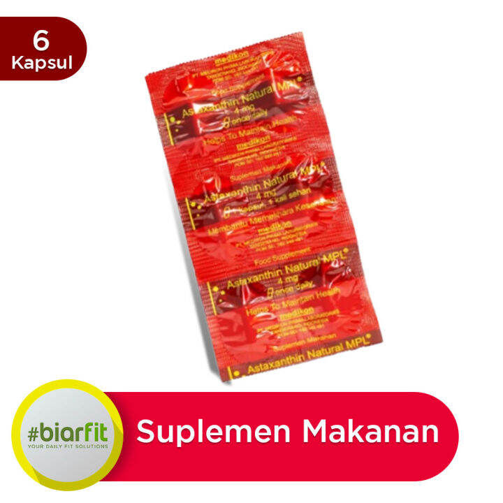 Astaxanthin Natural MPL Strip Lazada Indonesia