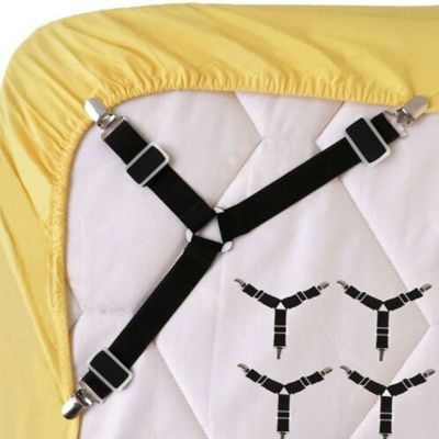 4 Pcs Holder Strap Cloth Strap Slip-On Sheets Securing Clip Elastic Band Strap Clips Furniture Holder Mattress Clip