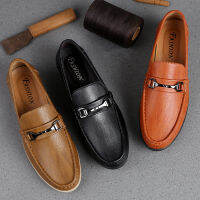 ใหม่ล่าสุดผู้ชายรองเท้าสบายๆ Breathable ของแท้รองเท้าหนังผู้ชายแบนผู้ชาย Loafers Slip-On รองเท้าหนังนิ่มรองเท้าขับรถฤดูร้อน