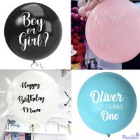 (just sticker )1pc 36inch Custom White Black Rose Gold sticker Baby shower Gender reveal party DIY name suit for 36inch balloon