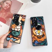 ◇△❏ for Oppo Find N Case for Oppo Peum00 Case Astronaut Fashion Brand Ins Leather Pattern Cover Personality