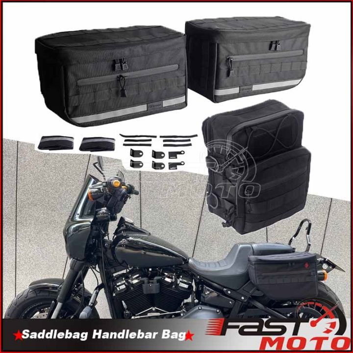 กระเป๋าข้างรถมอเตอร์ไซค์สตรีทบ็อบ-xl1200-xl883สำหรับ-harley-sportster-กระเป๋าเก็บของกระเป๋าอานม้ากระเป๋าเครื่องมือ-t-bar-กระเป๋าหูจับกระเป๋า