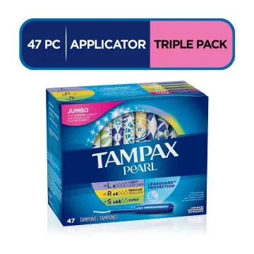 Tampax Pearl Tampons, Light/Regular/Super Absorbency With