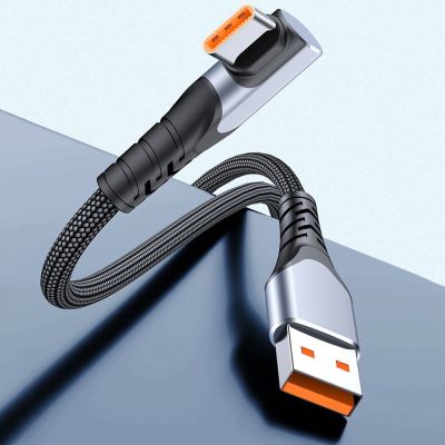 [HOT RUXMMMLHJ 566] สายชาร์จแบตเตอรี่6A SCP สายข้อมูล PD 66W มุมขวาที่ชาร์จไฟรวดเร็ว USB C กับ USB ประเภทสายเคเบิ้ล Type C สำหรับ Huawei OPPO VOOC OnePlus