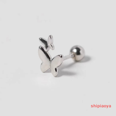 Shipiaoya ต่างหูรูปผีเสื้อสำหรับผู้หญิง1คู่ต่างหูสำหรับกระดูกอ่อนกระดูกเล็บหูเกลียวของขวัญต่างหูเครื่องประดับ