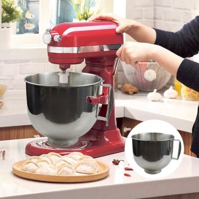 5L Mixing Bowl Premium 304 Stainless Steel Deep Splash-Proof Non-Slip Handle Dishwasher Safe Ideal for Cake Mixing More