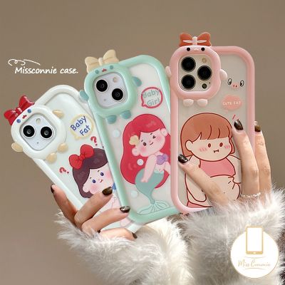 เคสโทรศัพท์มือถือ แบบนิ่ม ลายการ์ตูนมอนสเตอร์ ประดับโบว์ สําหรับ iPhone MAX 13 12 14 7 8 6 6S XR X XS 2020