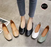 SECEN STYLE ***For Women*** Loafer Shoe (White/Cream/Brown)