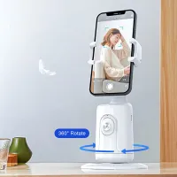 ไม้เซลฟี่อัจฉริยะใหม่สำหรับถ่ายภาพ360องศาแท่นวางโทรศัพท์แท่นยึดกล้องติดตามผลสำหรับ Tiktok Live Photography