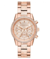 In stock Michael Kors/MK ladies rhinestone inlaid rose gold watch MK 6598 MK6597 37mm