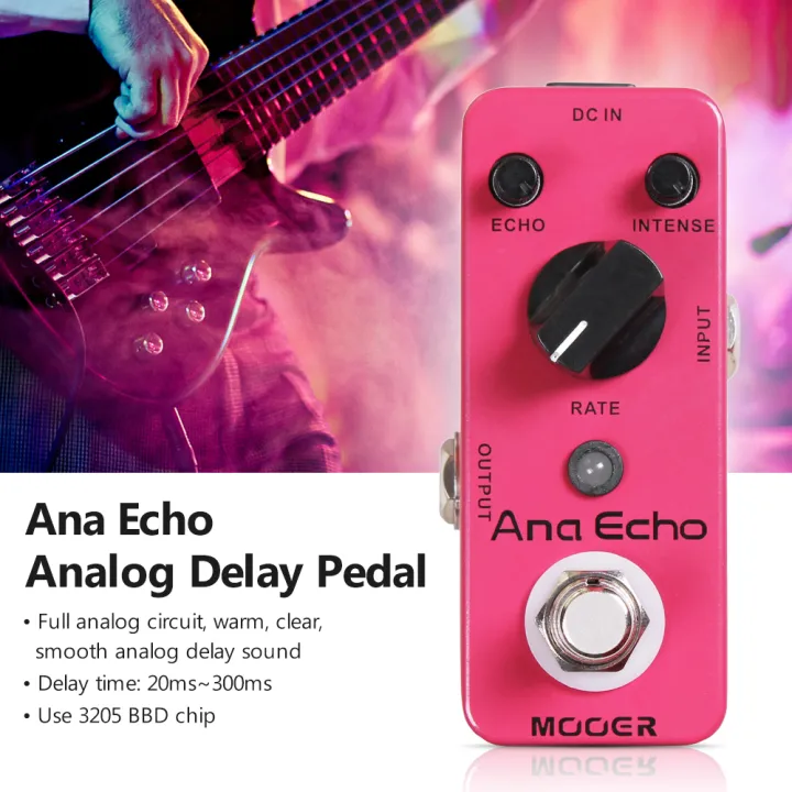 Mooer Ana Echo Electric Guitar Analog Delay Effect Pedal True Bypass